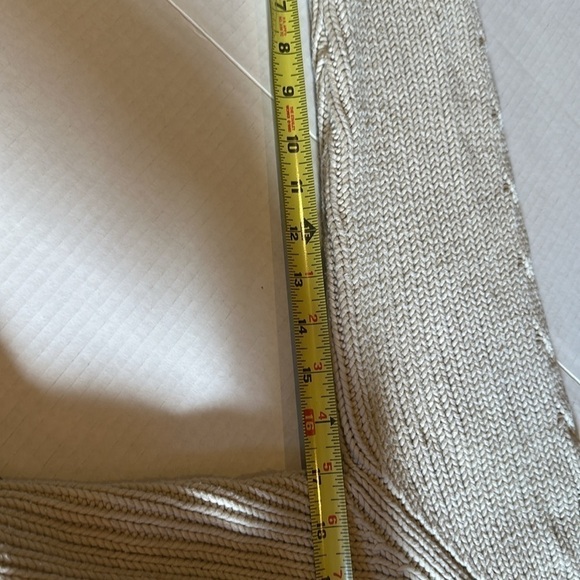 The Limited 45% cotton long sleeve button down sweater wheat color size large - Picture 5 of 9